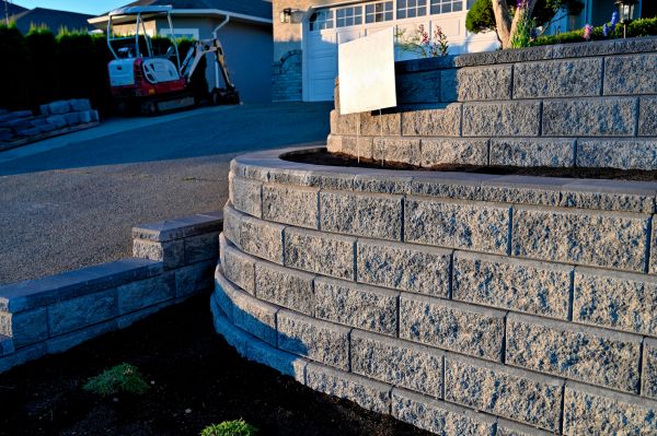 Stone Retaining Wall Repair in Decatur